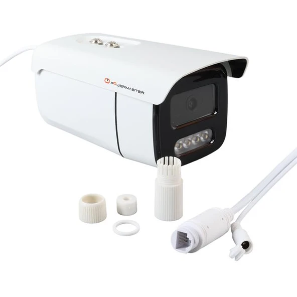 Powermaster PM-19419 3-4MP IPC 4 Warm Led Metal Kasa Poeli IP Bullet Kamera - 7