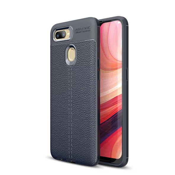 Oppo A12 Kılıf Deri Tarzı Niss Silikon Case