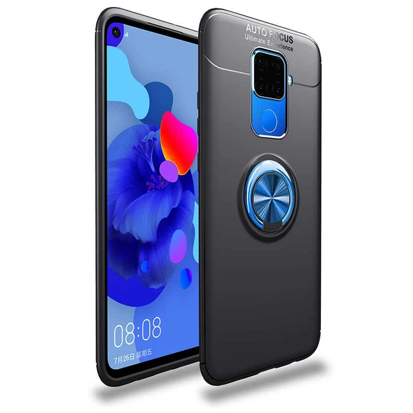 Huawei Mate 30 Lite Kılıf Yüzüklü Magnetli Ravel Case