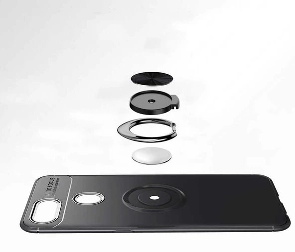 Oppo A12 Kılıf Yüzüklü Magnetli Ravel Case - 2