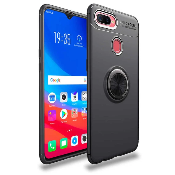Oppo A12 Kılıf Yüzüklü Magnetli Ravel Case - 10
