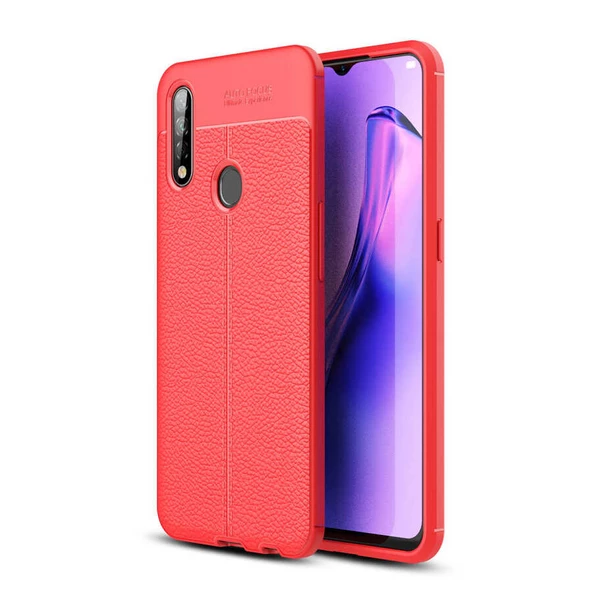 Oppo A31 Kılıf Deri Tarzı Niss Silikon Case