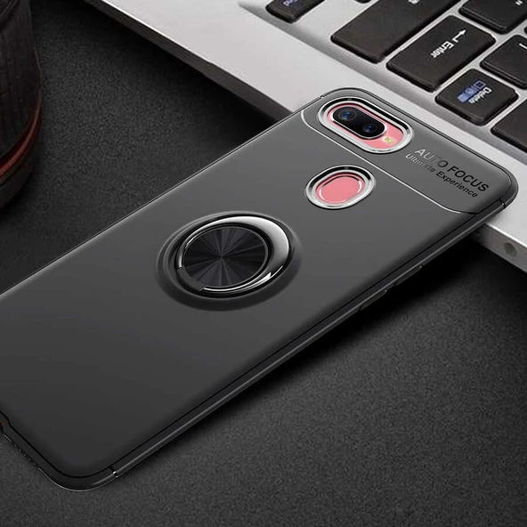 Oppo A12 Kılıf Yüzüklü Magnetli Ravel Case - 9