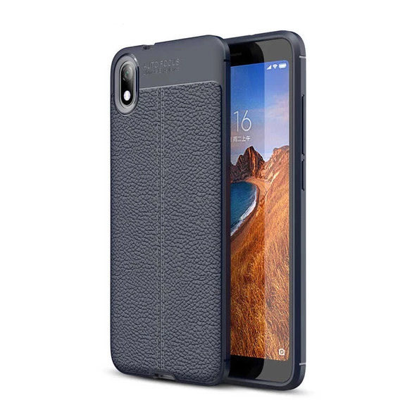 Xiaomi Redmi 7A Kılıf Deri Tarzı Niss Silikon Case