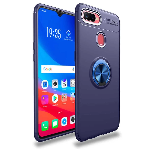 Oppo A7X Kılıf Yüzüklü Magnetli Ravel Case