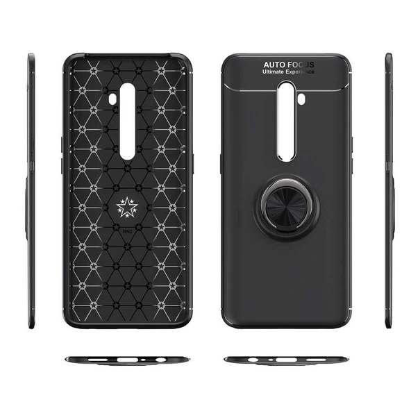 Oppo Reno 2Z Kılıf Yüzüklü Magnetli Ravel Case - 5