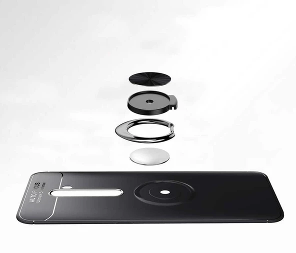 Oppo Reno 2Z Kılıf Yüzüklü Magnetli Ravel Case - 4