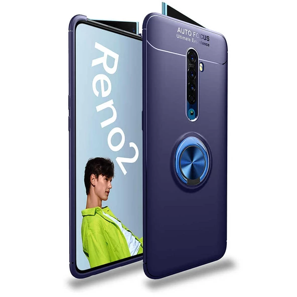 Oppo Reno 2Z Kılıf Yüzüklü Magnetli Ravel Case - 10