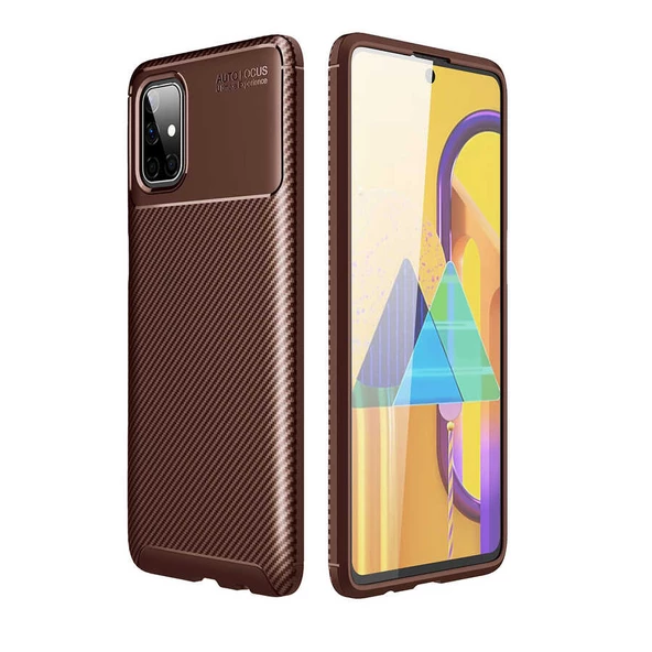 Samsung Galaxy M51 Kılıf Karbon Silikon Case