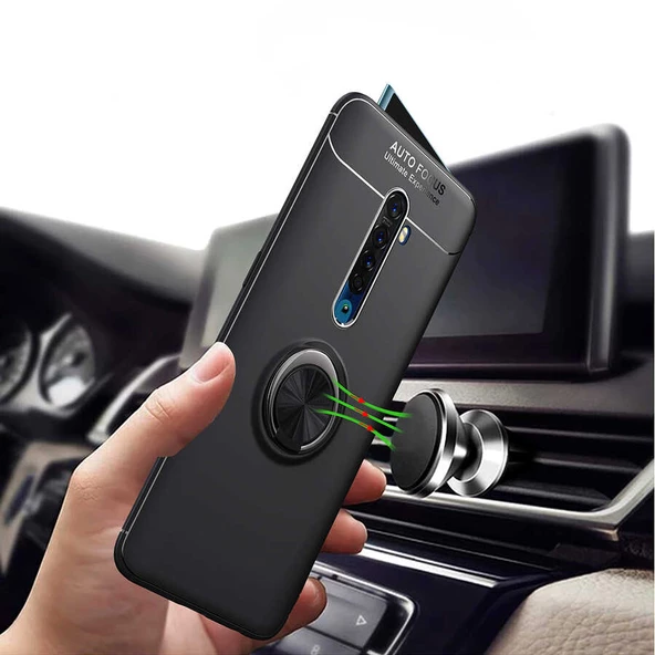 Oppo Reno 2Z Kılıf Yüzüklü Magnetli Ravel Case - 2