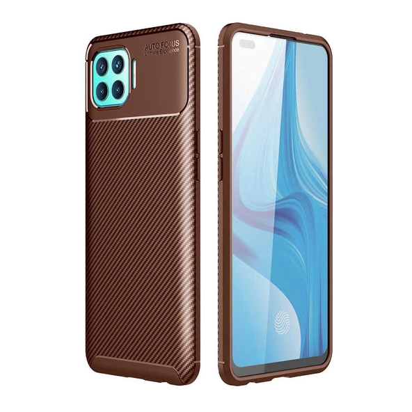 Oppo Reno 4 Lite Kılıf Karbon Silikon Case