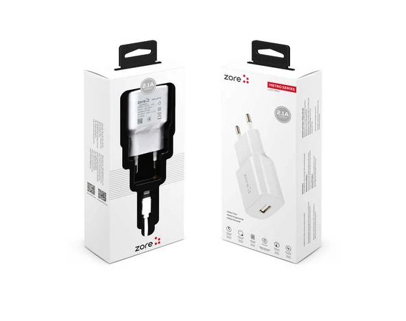 Zore Metro Serisi ZR-TC01 Lightning 2 in 1 Şarj Seti - 5