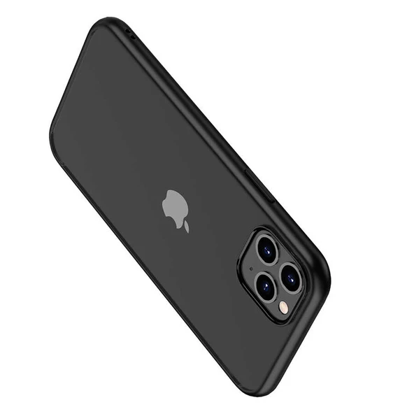 Apple iPhone 11 Pro Max Kılıf Kenar Renkli Şeffaf Hom Kapak - 8