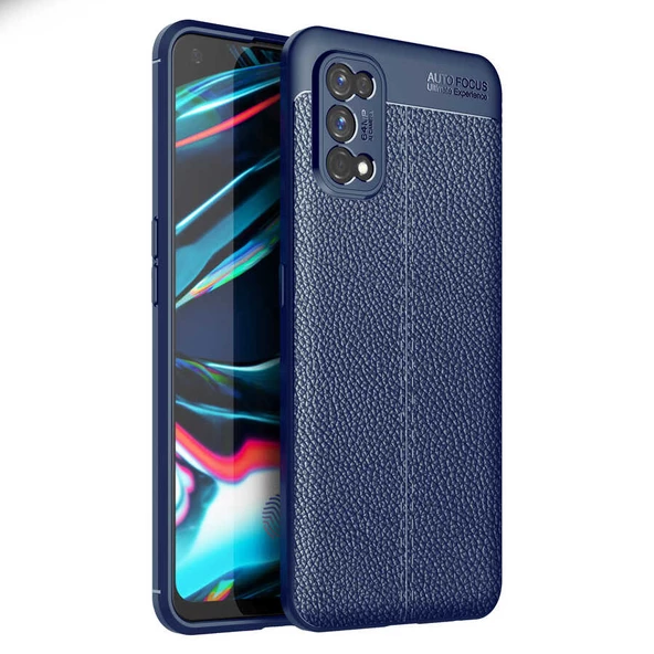 Realme 7 Pro Kılıf Deri Tarzı Niss Silikon Case