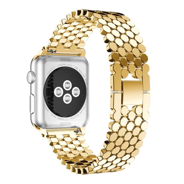 Apple Watch 40mm Kordon Bal Peteği Metal Kordon - 5