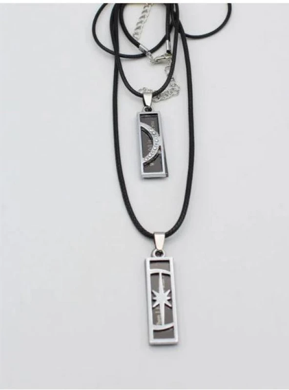 Kolye Gerdanlık 2 adet Sevgili Aşk When I Fall in Love With You Kadın genç kız takı aksesuar hediye - 2