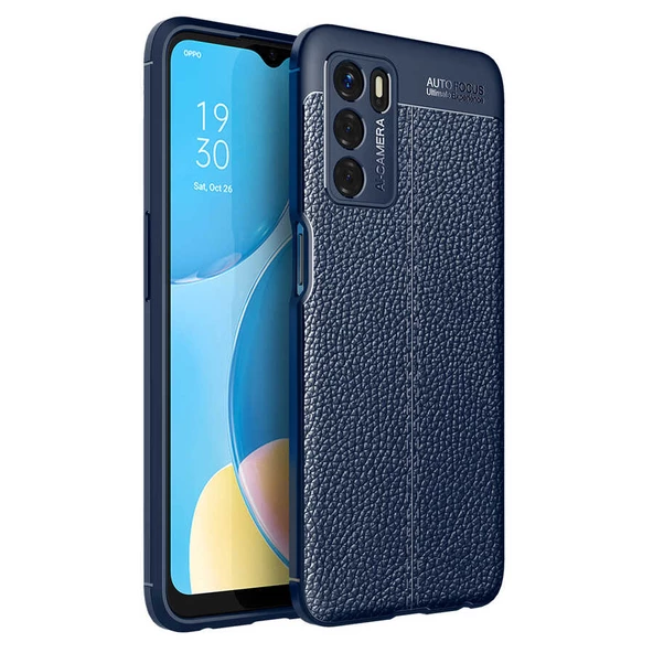 Oppo A16 Kılıf Deri Tarzı Niss Silikon Case