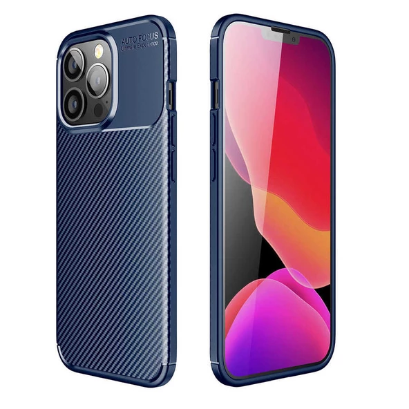 Apple iPhone 13 Pro Kılıf Karbon Silikon Case