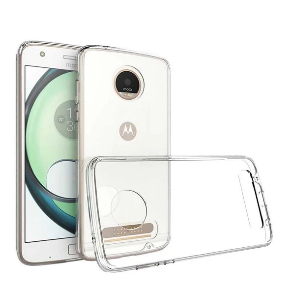 Lenovo Moto Z2 Play Kılıf Şeffaf Silikon Hibrit Case