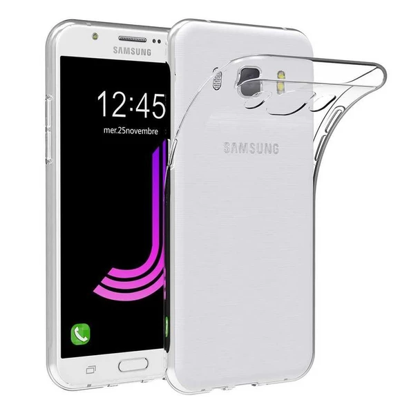 Samsung Galaxy J7 Kılıf Şeffaf Silikon Hibrit Case