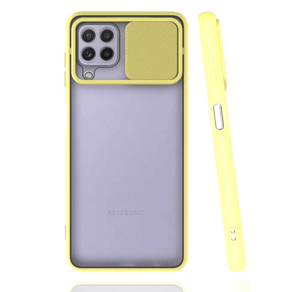 Samsung Galaxy M32 Kılıf Kamera Kapatmalı Lensi Case