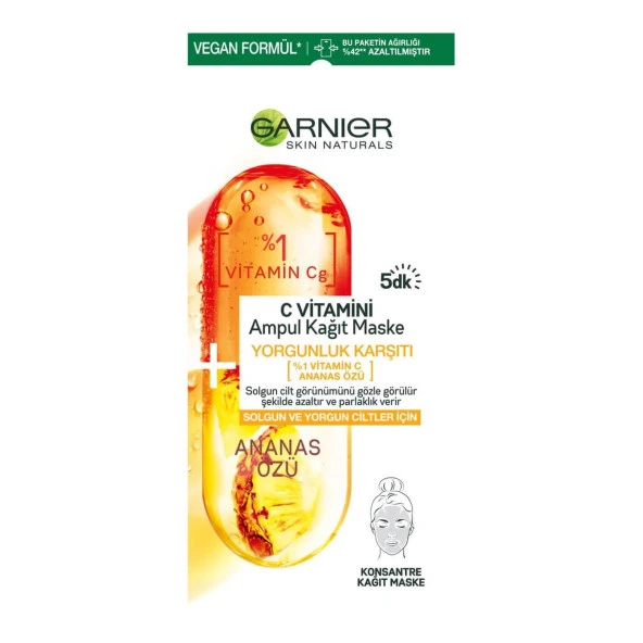 Garnier C Vitamini Ampul Kağıt Maske