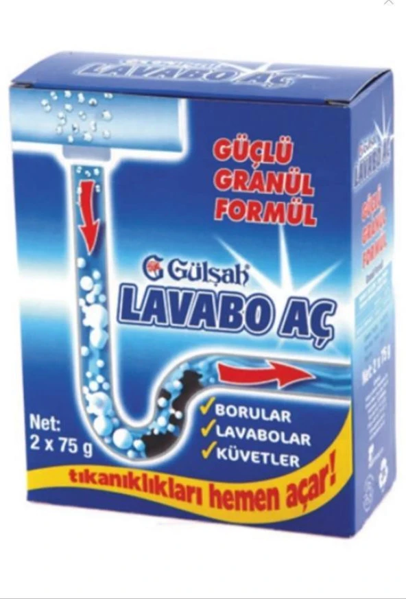 Gülşah Lavabo Açıcı Granül Ikili 2 X 75 gr.