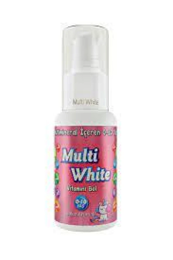 Multi White Multivitamin Multimineral Natural Sakız Aromalı 0-10 Yaş Çocuk Diş Macunu 50 ml