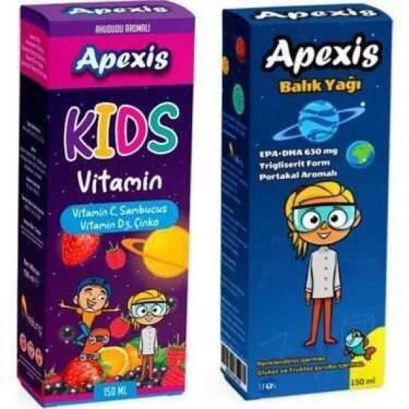 Apexis Balık Yağı 150 ml + Apexis Kids Vitamin Sambucus 150 ml