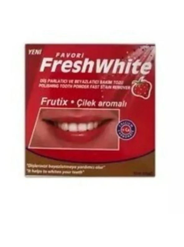 Fresh White Diş Tozu Çilek Aromalı 50 gr