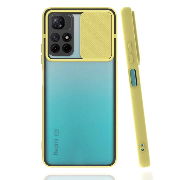 Xiaomi Redmi Note 11 / Note 11S Kılıf Kamera Kapatmalı Lensi Case