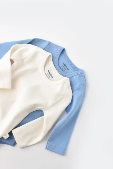 Bebek 2 Parça Uzun Kollu Body, %100 Organik Pamuk, Bebek ve Yenidoğan Serisi - CSY3024 - 2