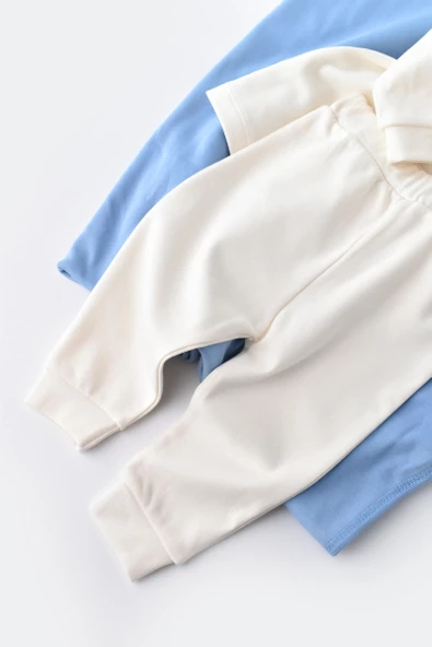 Bebek Pantolon ve Uzun Kollu Tişört Seti, %100 Organik Pamuk, Bebek ve Yenidoğan Serisi - CSY3028 - 3