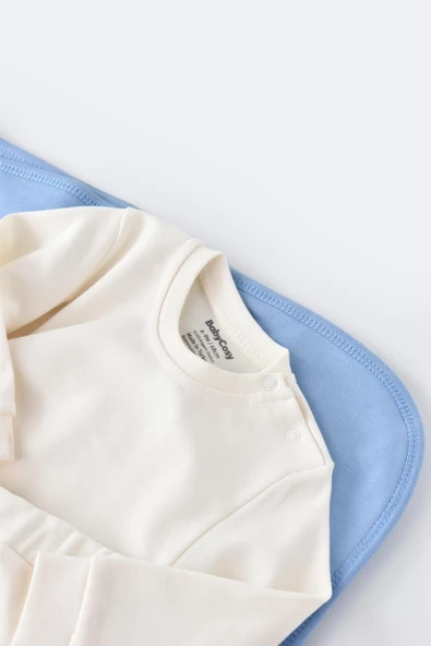 Bebek Pantolon ve Uzun Kollu Tişört Seti, %100 Organik Pamuk, Bebek ve Yenidoğan Serisi - CSY3028 - 4