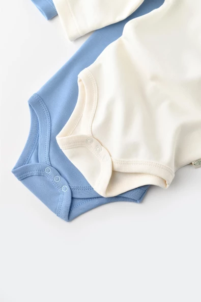 Bebek 2 Parça Uzun Kollu Body, %100 Organik Pamuk, Bebek ve Yenidoğan Serisi - CSY3024 - 4