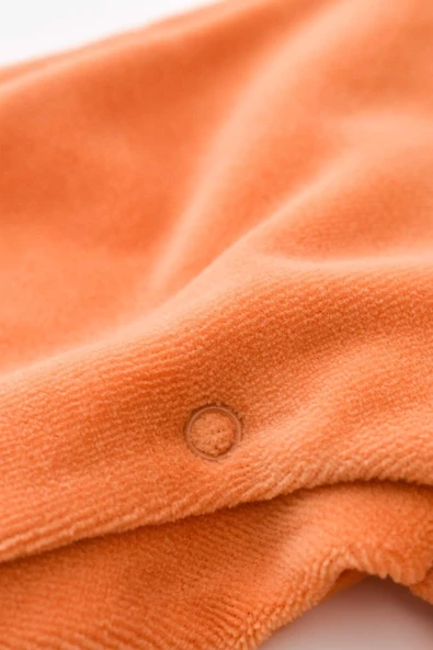 Bebek Teddy Kadife Ayaklı Tulum, %80 Organik Pamuk, Bebek ve Yenidoğan Serisi - CSYK6012 - 4