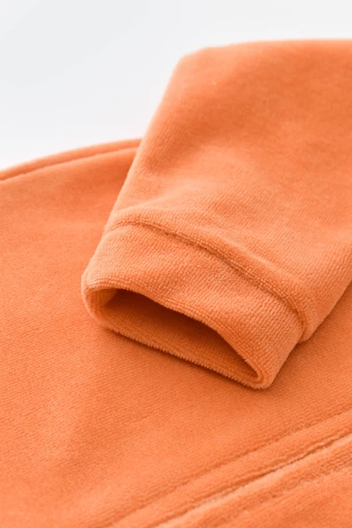 Bebek Kadife Fermuarlı Tulum, %80 Organik Pamuk, Bebek ve Yenidoğan Serisi - CSYK6030 - 5