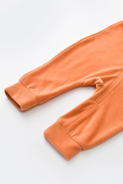 Bebek Kadife Fermuarlı Tulum, %80 Organik Pamuk, Bebek ve Yenidoğan Serisi - CSYK6030 - 3