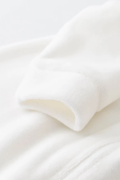 Bebek Kadife Fermuarlı Tulum, %80 Organik Pamuk, Bebek ve Yenidoğan Serisi - CSYK6027 - 3