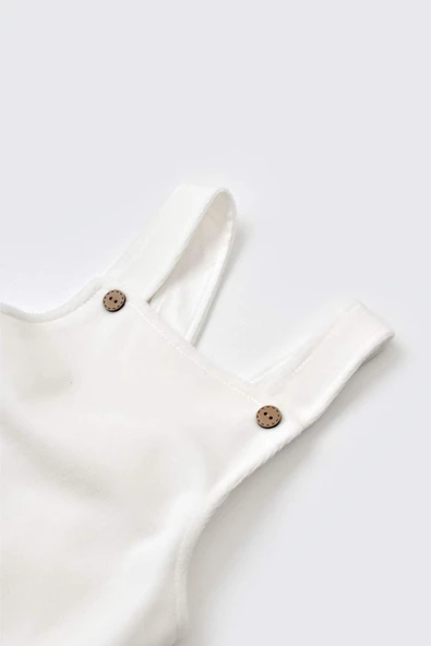 Bebek Kadife Salopet Tulum, %80 Organik Pamuk & %20 Polyester, Bebek ve Yenidoğan Serisi - CSYK6032 - 2