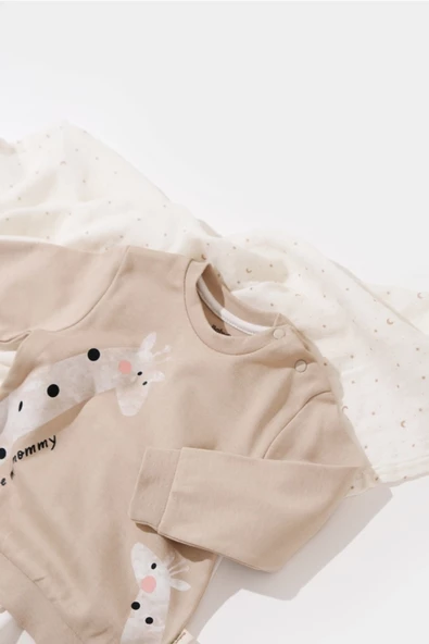 Bebek Pantolon ve Uzun Kollu Gömlek Takımı, %100 Organik Pamuk, Bebek ve Yenidoğan Serisi - CSY2013 - 5