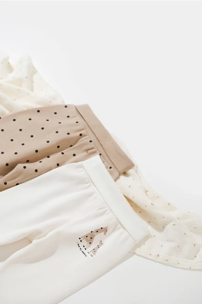 Bebek 2'li Patikli Pantolon, %100 Organik Pamuk, Bebek ve Yenidoğan Serisi - CSY5627 - 2