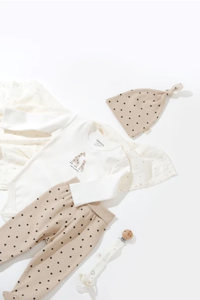 Bebek 3 Parça Set, %100 Organik Pamuk, Bebek ve Yenidoğan Serisi - CSY5200 - 2