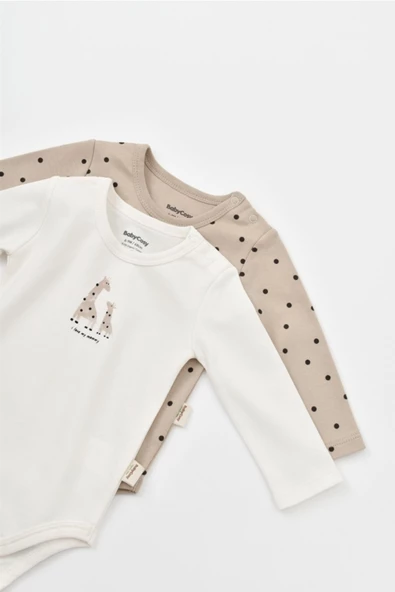 Bebek 2 Parça Uzun Kollu Body, %100 Organik Pamuk, Bebek ve Yenidoğan Serisi - CSY5788 - 3