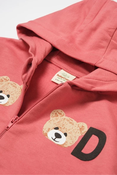 Bebek Kapüşonlu Ceket ve Pantolon Takımı, %100 Organik Pamuk, Bebek ve Yenidoğan Serisi - CSY8006 - 8