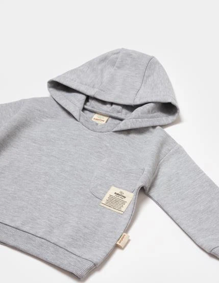 Bebek Kapüşonlu Sweatshirt ve Pantolon Seti, %100 Organik Pamuk, Bebek ve Yenidoğan Serisi - CSY8000 - 4