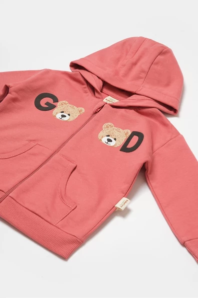 Bebek Kapüşonlu Ceket ve Pantolon Takımı, %100 Organik Pamuk, Bebek ve Yenidoğan Serisi - CSY8006 - 7