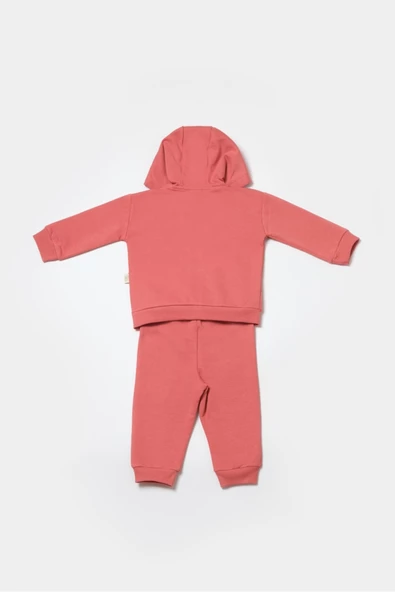 Bebek Kapüşonlu Ceket ve Pantolon Takımı, %100 Organik Pamuk, Bebek ve Yenidoğan Serisi - CSY8006 - 5