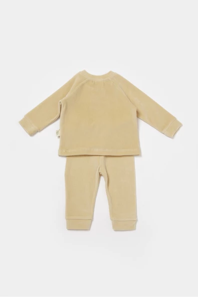 Bebek Pantolon ve Uzun Kollu Tişört Seti, %80 Organik Pamuk & %20 Polyester, Bebek ve Yenidoğan Serisi - CSYK6047 - 2