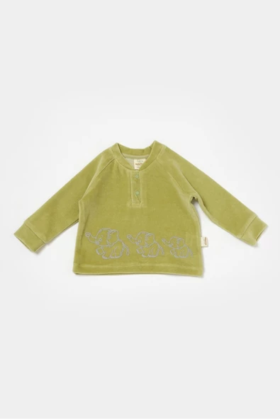 Bebek Pantolon ve Uzun Kollu Tişört Seti, %80 Organik Pamuk, Bebek ve Yenidoğan Serisi - CSYK6048 - 3